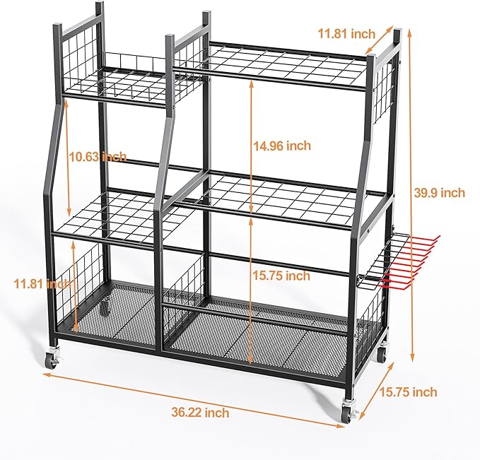 Garden Tool Organizer with Wheels - Image 2