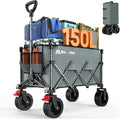 Collapsible Wagon Cart, 150L Heavy Duty Foldable Beach Wagon by Blomoba