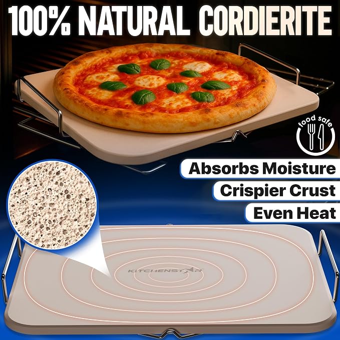 KitchenStar 15x12-inch Pizza Stone - Image 3