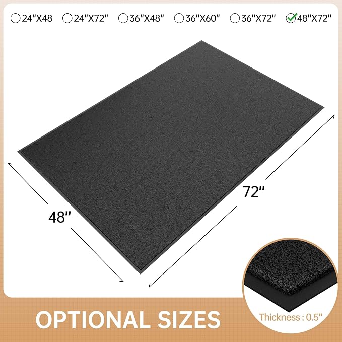 Large Front Door Mat, Non-Slip Waterproof Doormat Inside Entrance, Washable - Image 2