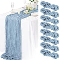 8 Packs Cheesecloth Table Runner 10FT Long Boho Gauze Fabric Table Runner by Lamshionow