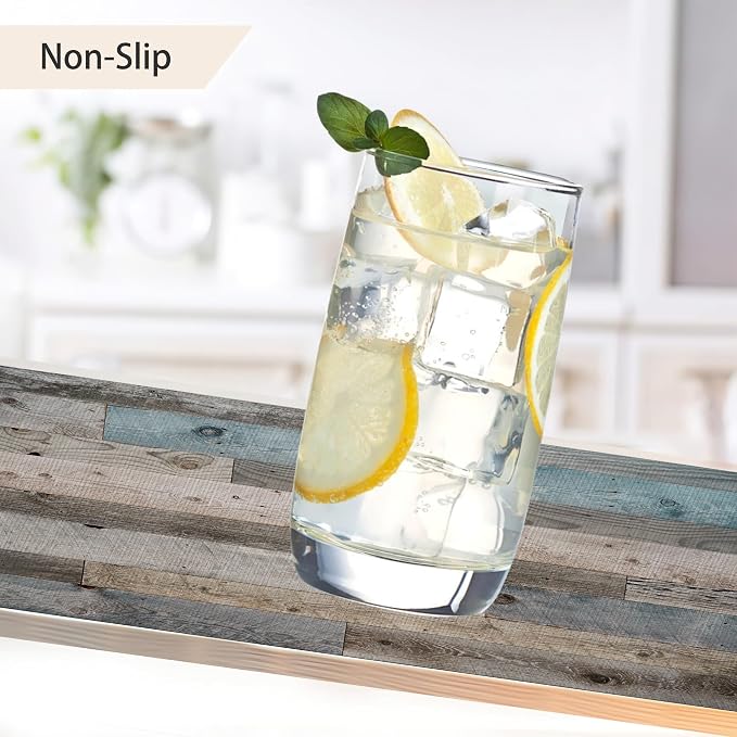 Rustic Wood Grain Placemats Set of 6, Vintage Barn Wooden Place Mats Heat - Image 4