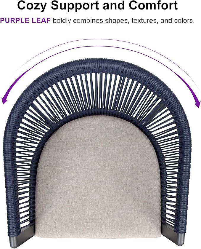 PURPLE LEAF Outdoor Dining Set for 8 All-Weather 9 Piece Patio Aluminium Dining - Image 3
