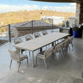 PURPLE LEAF 11 Pieces Patio Dining Set Aluminum Oversize Rectangular Table and by PURPLELEAF