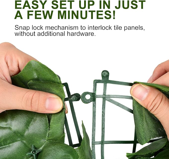DearHouse Artificial Ivy Privacy Fence, 196.85x39.37inch Artificial Hedges - Image 3