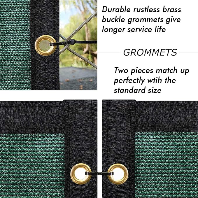 UPGRADE Privacy Fence Screen 8'x27' Dark Green Outdoor 90% Visibility Blockage - Image 3