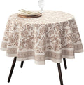 Maison d' Hermine Table Cloth Round Table 100% Cotton 63 Inches Fall Tablecloth by MaisondHermine