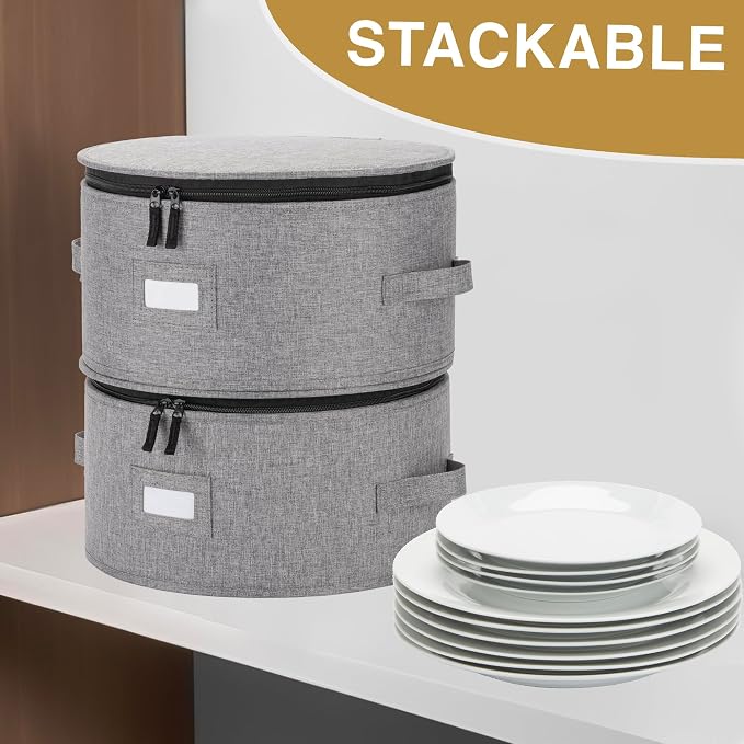 Set of 4 China Storage Cases for Dinnerware - Image 5
