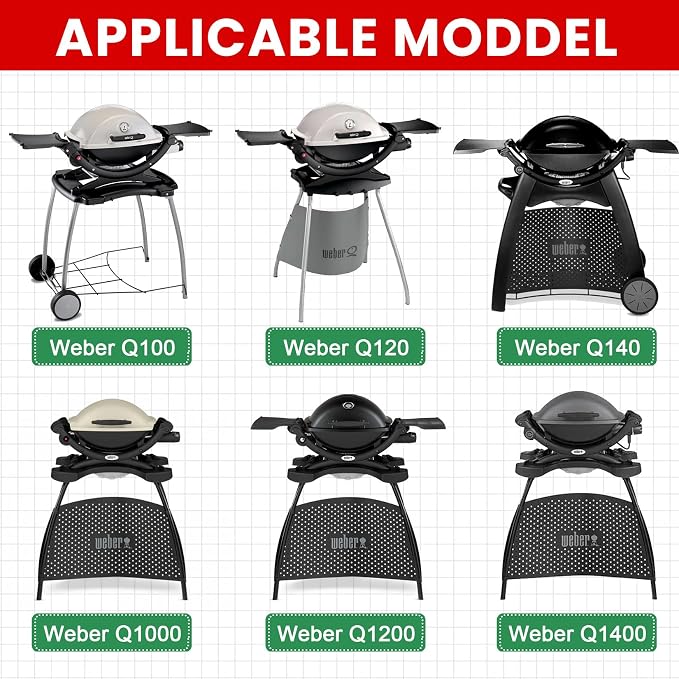 GGC 7644 7582 Grill Grates for Weber Q100 Q1000 Q120 Q1200 Q1400 Gas Grills - Image 7