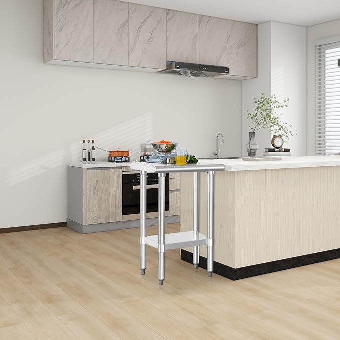 HARDURA Stainless Steel Work Table Commercial 18×24 Inches Kitchen Prep Table - Image 6