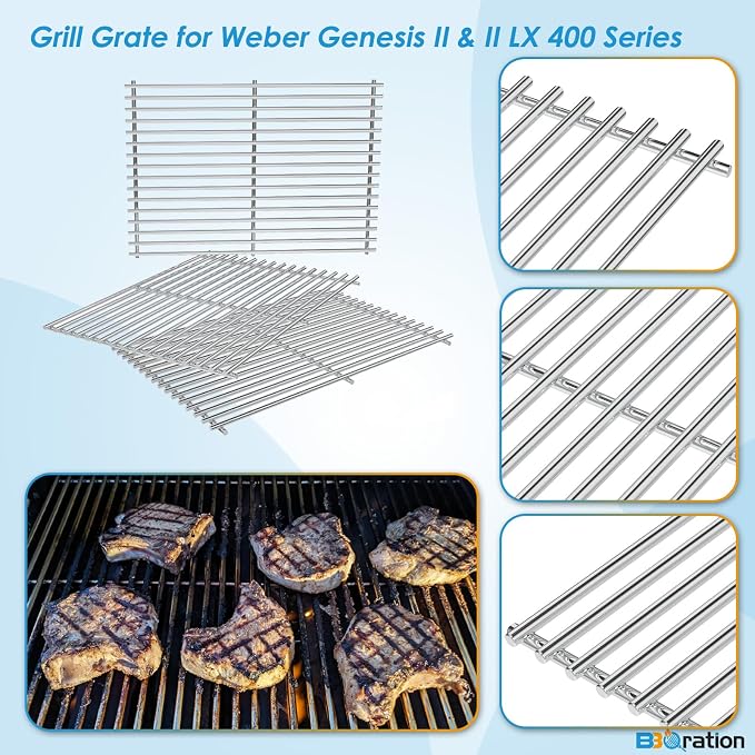 66089 18.75" Grill Grates for Weber GS4 Genesis II 400 & Genesis II LX 400 - Image 3