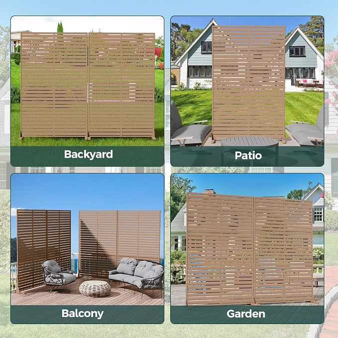 Privacy Fence Screen Outdoor Freestanding Privacy Panel, Room/Garden Divider - Image 7