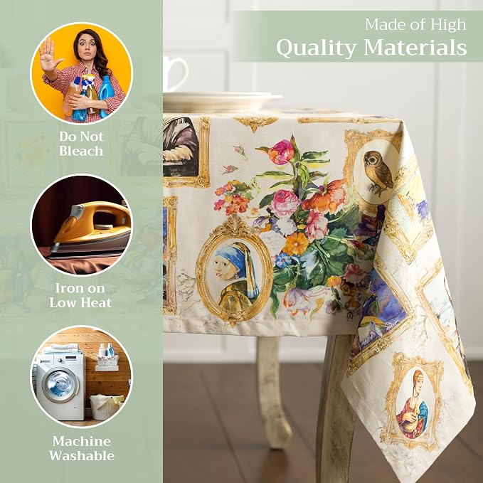 Maison d' Hermine Table Cloth Rectangle Table 100% Cotton 60 x 120 Inches - Image 3