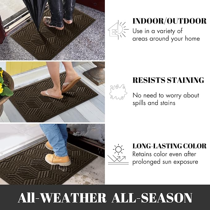 Yimobra Large Door Mat 36x24, All-Season Waterproof Outdoor Mats - Image 5