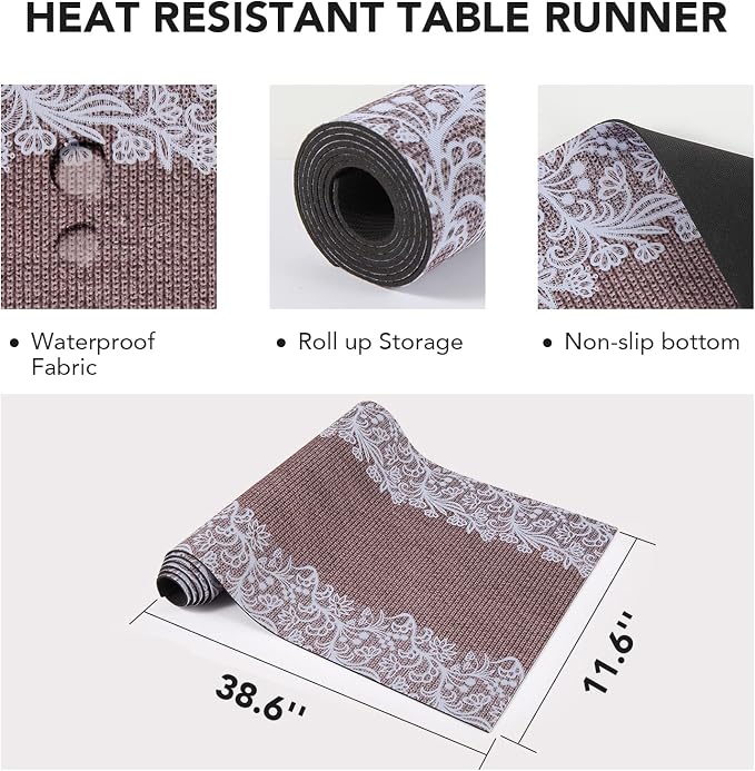Trivet Table Runner Hot Plates Mat 12 X 40 Inch Heat Resistant Table Protector - Image 4