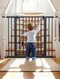 Babelio Baby Gate for Doorways and Stairs, PressGuard P7 Auto Close Dog Gate by BABELIO
