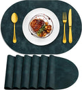 ADRIMER Placemats, Heat Resistant Oval Placemats Set of 6 Washable 12 x 17 Inch by Adrimersdreamistobeanindispensablecompanioninyourlife