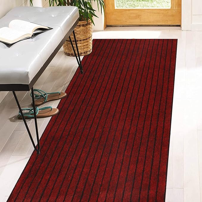 4' x 35' Runner Rugs with Rubber Backing, Indoor Outdoor Utility Carpet Runner by Heyroll