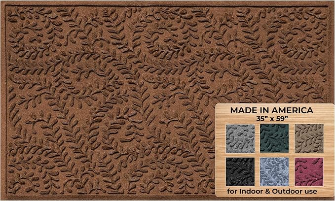 WaterHog Indoor/Outdoor Door Mat, Made in USA, Durable & Skid-Resistant Front by BungalowFlooring