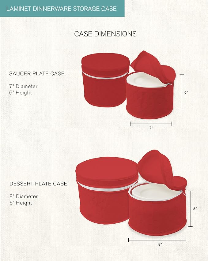 LAMINET 4 Piece Quilted Plate Storage Set - Image 4