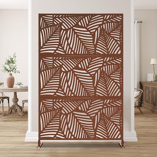 Casaphoria 72" H x 47" W Metal Outdoor Privacy Screen, Freestanding Decorative by Casaphoria