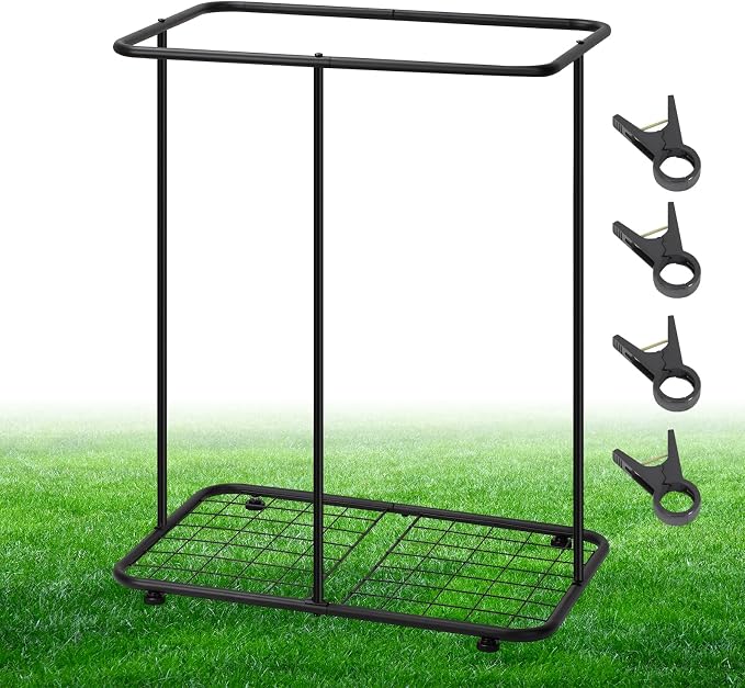 CADUKE Trash Bag Holder Stand, Metal Trash Bag Holder Frame by CADUKE