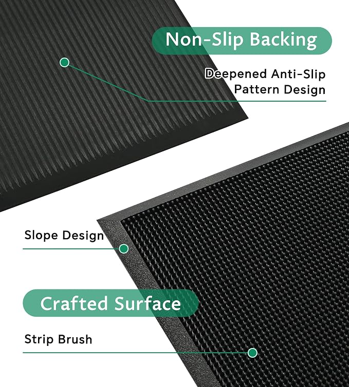 jxgzyy Heavy Duty Door Mat Outside Entrance, Dirt Trapping Waterproof Front - Image 7