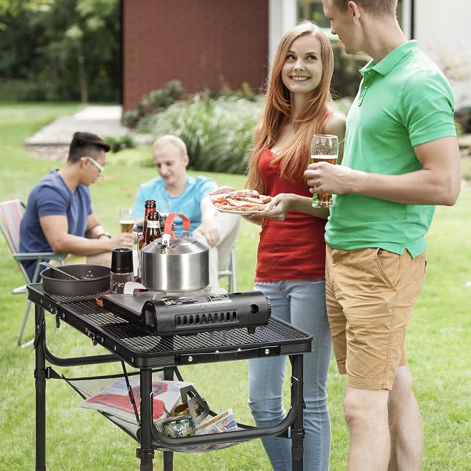 RedSwing Tri-fold Folding Picnic Table, Lightweight Height Adjustable Aluminum - Image 9