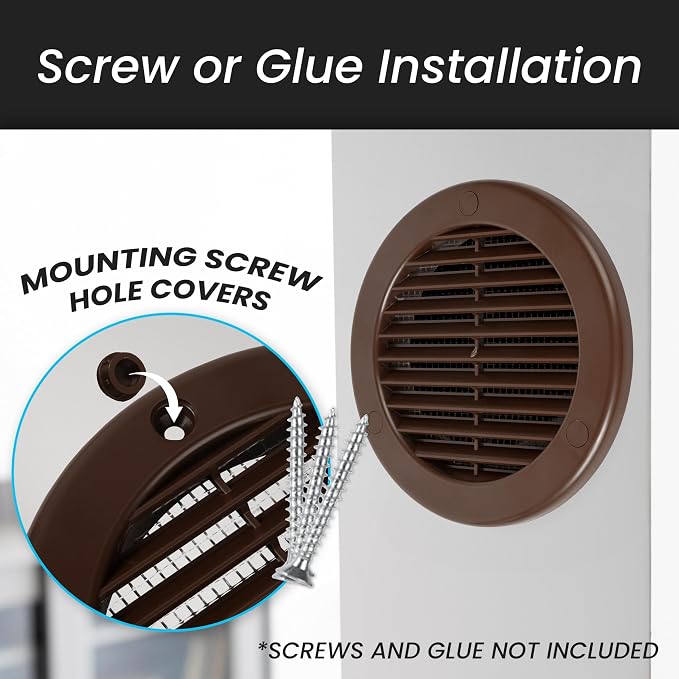 Repa Market 4 Inch Brown Round Air Vent Cover - Image 4