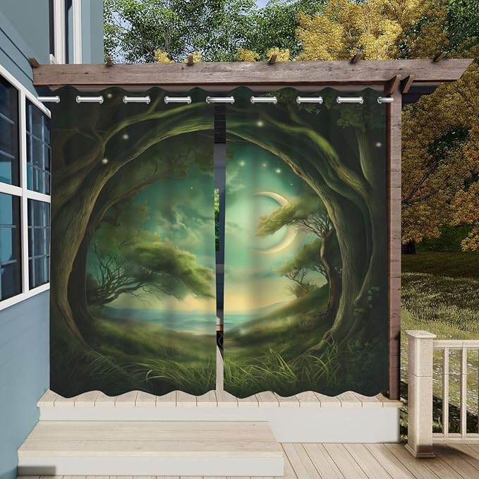 Forest Theme Waterproof Outdoor Curtains - Image 3