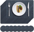 MOSAYT Placemats Set of 8, Heat Resistant Vinyl Place Mats by MOSAYT