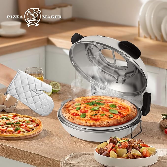 KLAIF 12" Electric Countertop Pizza Oven Indoor - Image 6