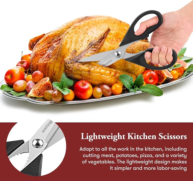 Kitchen Christmas Gifts Set, iBayam All Purpose Kitchen Scissors - Image 5