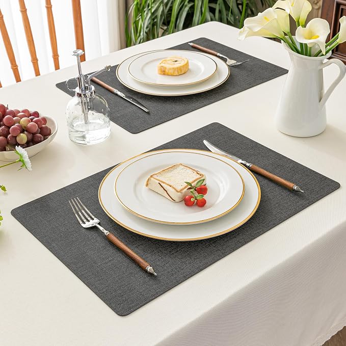 Romanstile Vinyl Placemats Set of 6-12 X 17 Inch - Image 2