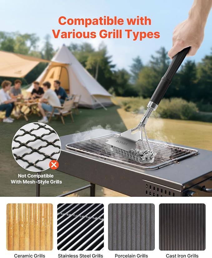 VEVOR Grill Brush and Scraper, BBQ Brush - Image 5