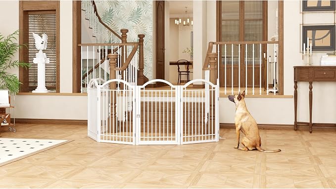 BHG Metal No-Assembly Freestanding Dog Gate - Image 7