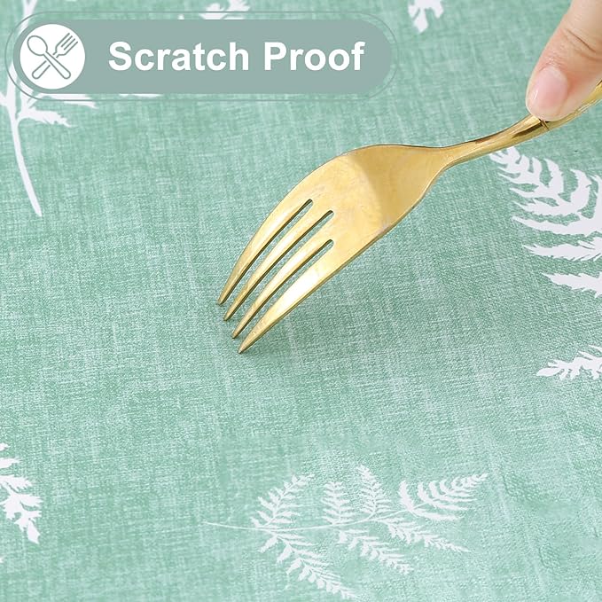 misaya Rectangle Waterproof Vinyl Table Cloth, Wipeable Tablecloth - Image 4