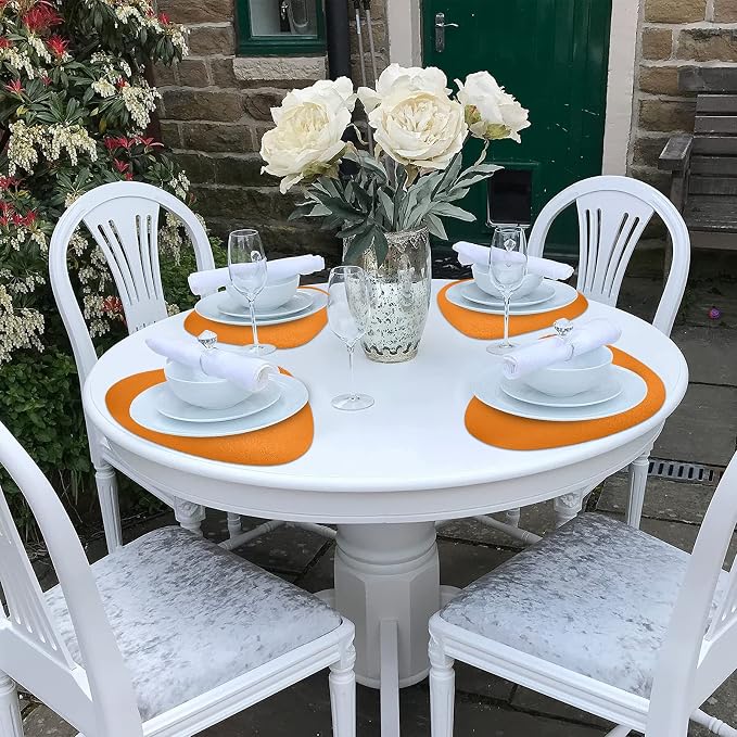 Herda Table Mats for Round Fall Placemats Set of 4 Outdoor Indoor Place Mats - Image 6