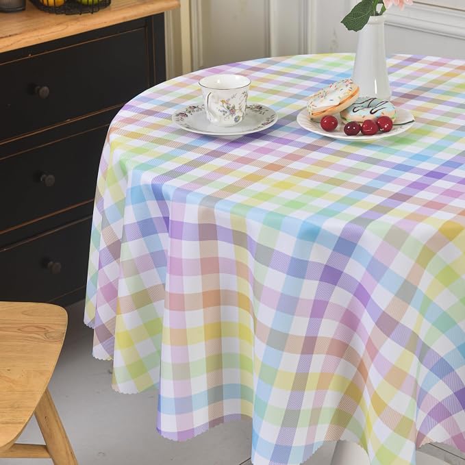 Waterproof Plaid Tablecloth Fabric - Image 5