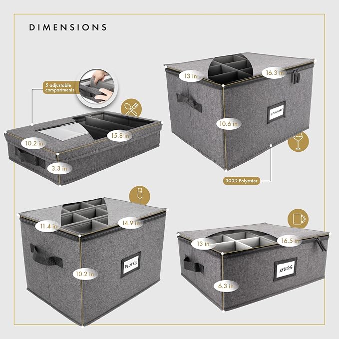 HOMELUX THEORY Champagne Flute Storage Box - Image 2