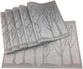 Gugrida Place Mats PVC Set of 6, Table Placemats Set of 6 PVC Woven Vinyl Place by Gugrida