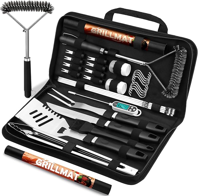 Barbecue Tool Sets, 31-Piece Stainless Steel Grilling Kit with Carrying Bag