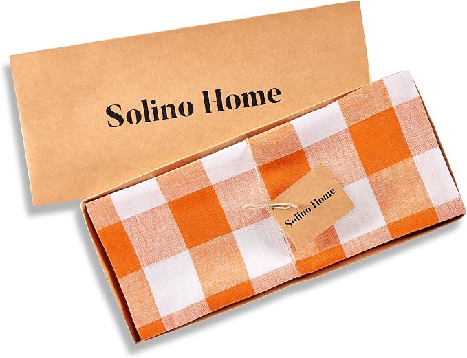 Solino Home Linen Checkered Table Runner 48 Inches - Image 5