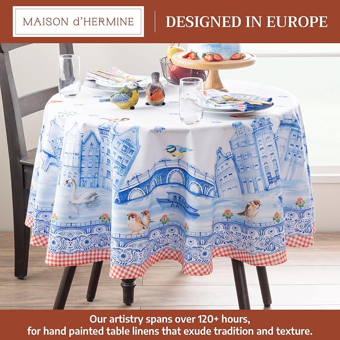 Maison d'Hermine Table Cloth Round Table 100% Cotton Tablecloth - Image 2
