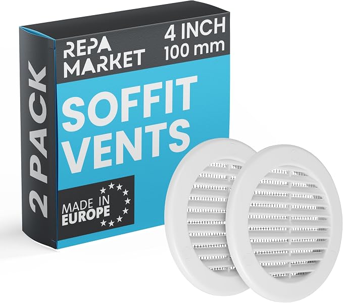 Repa Market 4 Inch White Round Air Vent Cover by RepaMarket