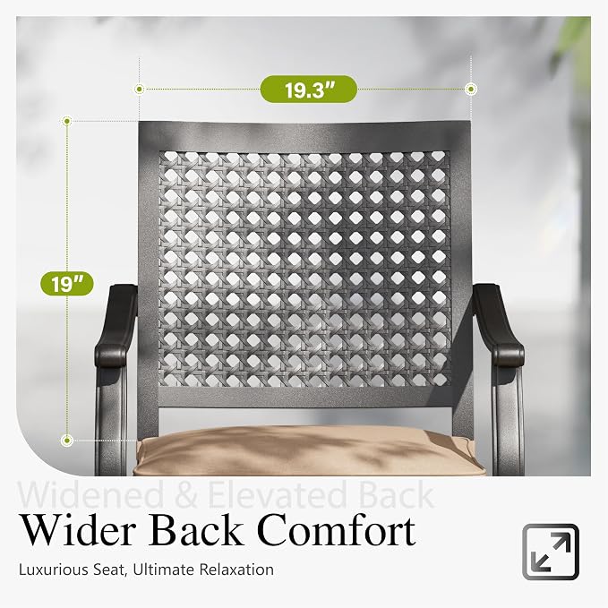 Sophia & William Patio Table and Chairs Set, Outdoor Dining Set - Image 8