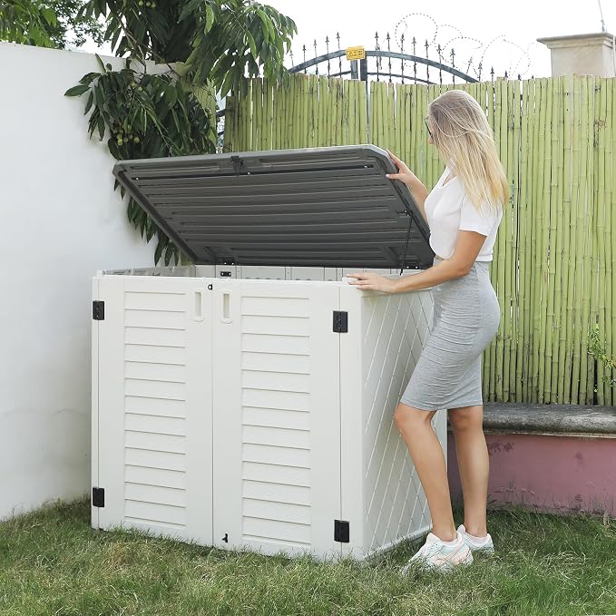 HOMSPARK Storage Shed Weather Resistance, 26 Cu.ft Capacity Horizontal Storage - Image 8