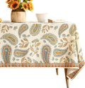 patdrea Designer Vintage French Rectangular Table Cloth, Italian Floral Wrinkle by Welcometopatdrea
