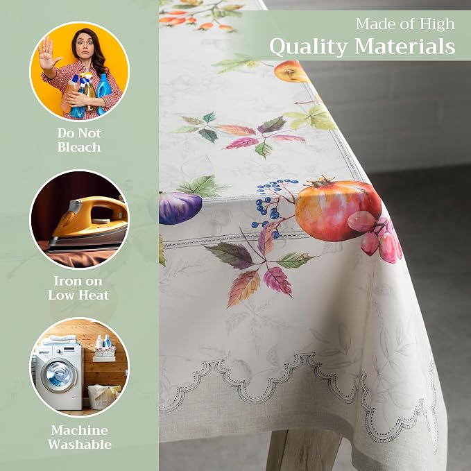 Maison d' Hermine Table Cloth Square Table 100% Cotton 54 x 54 Inches Fall - Image 3