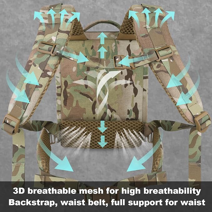 PETAC GEAR Upgraded Weighted Backpack Rucking Backpack - Image 5